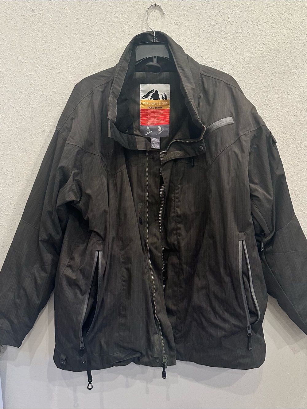 Men's Black Ski & Snowboard Shell Jacket with Reflective Trim